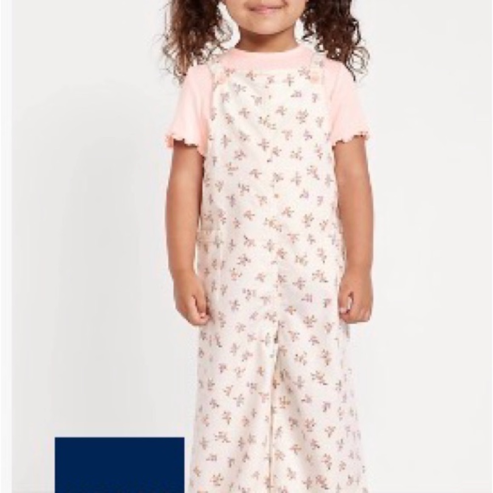 Old Navy Girls pink shirt  Floral jumpsuit